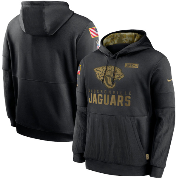 Men's Jacksonville Jaguars Black NFL 2020 Salute To Service Sideline Performance Pullover Hoodie Men's Jacksonville Jaguars Black NFL 2020 Salute To Service Sideline Performance Pullover Hoodie